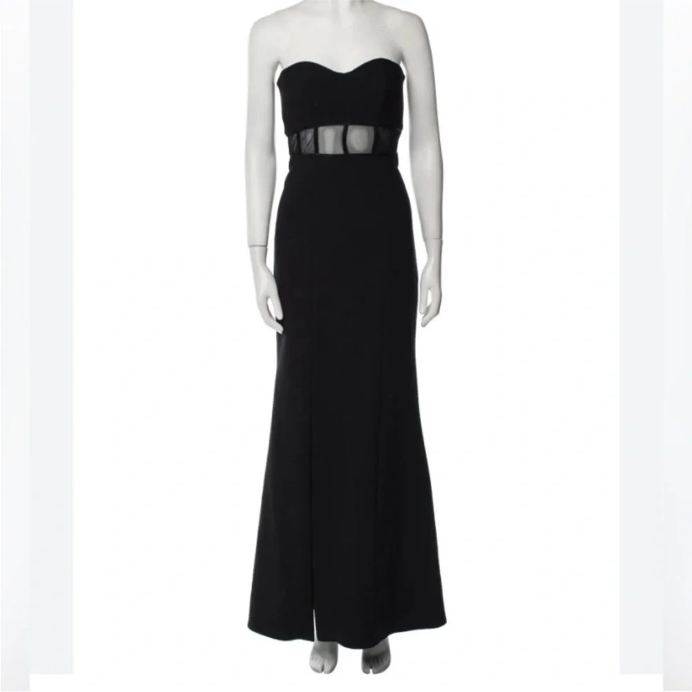 Elegant Black Strapless Lace Dress Size XS - Picture 5 of 12